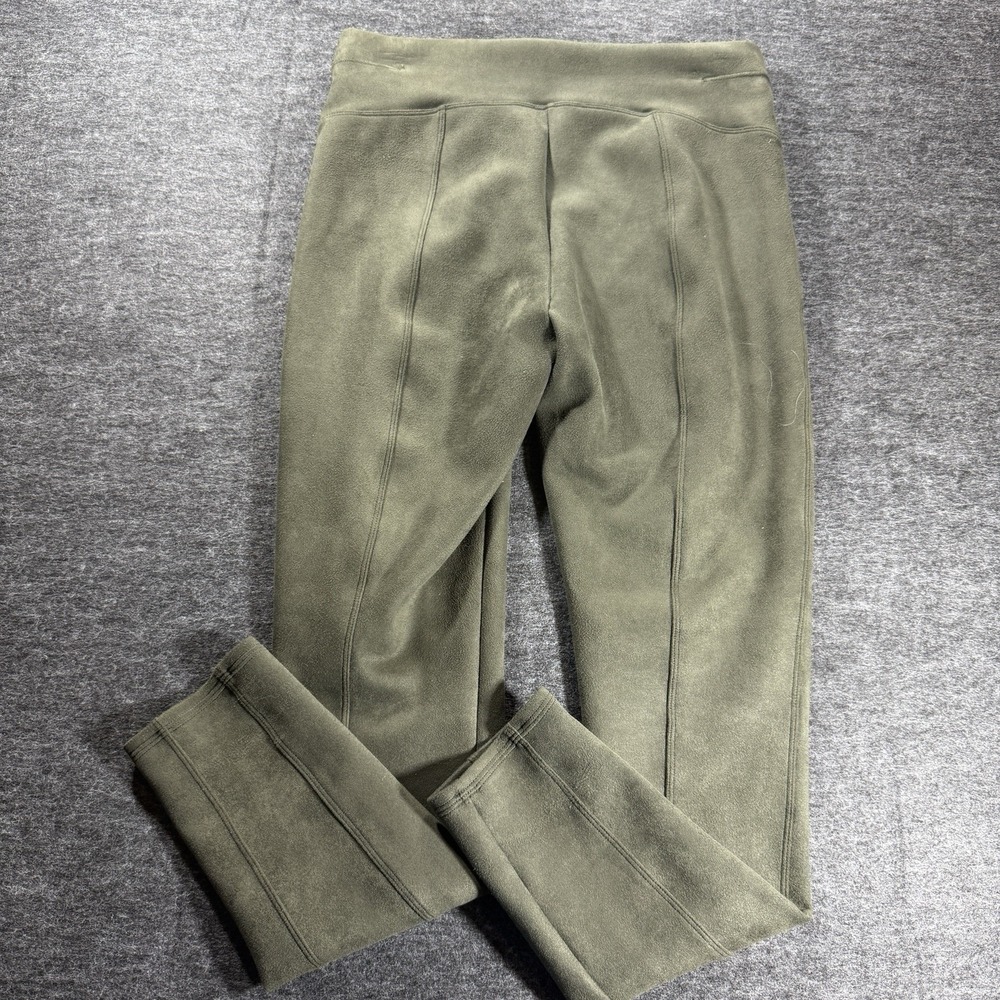 Spanx Leggings Pants Womens Large Green Pull On Stretch Faux Suede - Picture 2 of 6